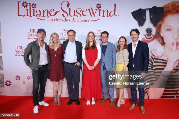 Stefan Raiser, Maike Haas, Carl Bergengruen, Tanya Stewner, Felix Zackor, Christina Bentlage and Martin Bachmann during the premiere of 'Liliane...