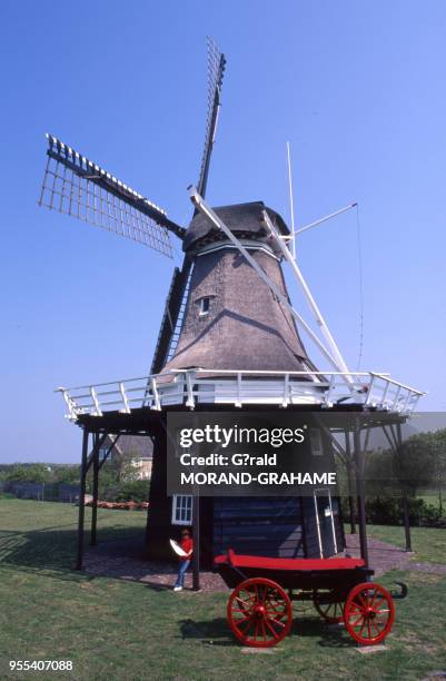 Le moulin à vent d'Hollum à Ameland, Pays-Bas.