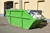 Green skip (dumpster) for municipal waste