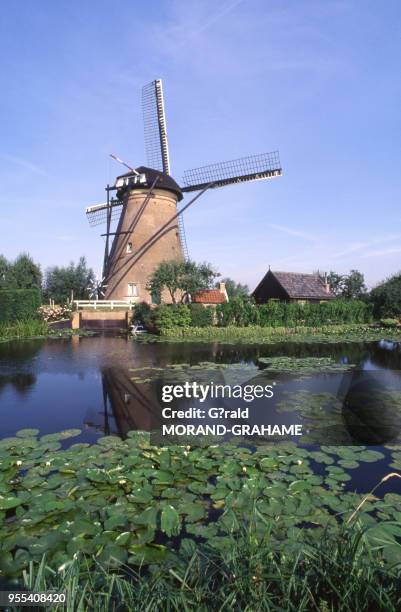 Moulin à vent à Kinderdijk, Pays-Bas.