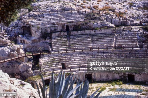 Amphithéâtre romain de Cagliari, en Sardaigne, Italie.