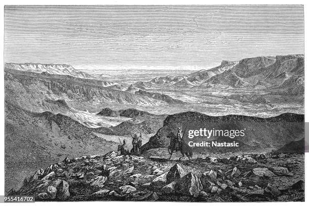 oase dakhla, gehört zu den sieben oasen der westlichen wüste ägyptens - road to war in middle east and north africa stock-grafiken, -clipart, -cartoons und -symbole