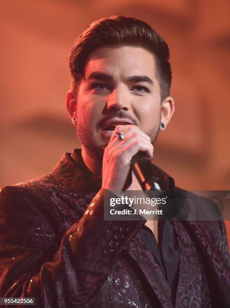 Adam Lambert performs onstage at the 29th Annual GLAAD Media Awards at The Hilton Midtown on May 5, 2018 in New York City.