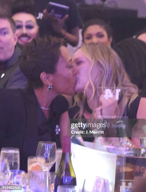 Robin Roberts and Amber Laign attend the 29th Annual GLAAD Media Awards at The Hilton Midtown on May 5, 2018 in New York City.