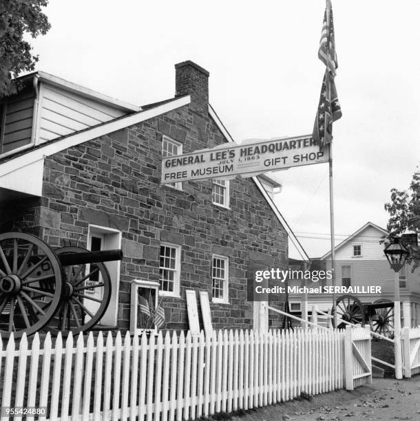 Le quartier général du général Robert Lee à Gettysburg, pendant la Guerre de Sécession, en Pennsylvanie, aux Etats-Unis.