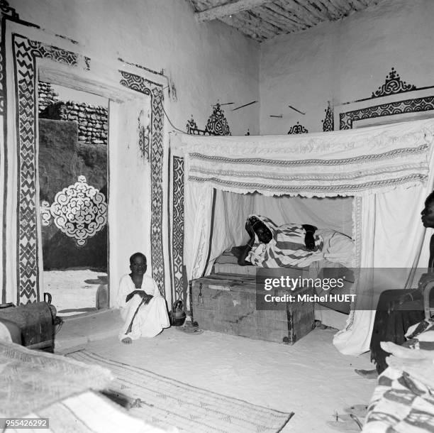 Intérieur d'une maison traditionnelle de Oualata, Mauritanie.