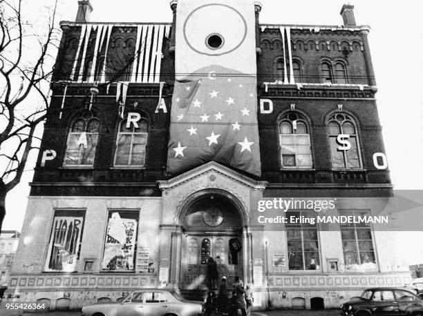 Façade de la salle de concert Paradiso à Amsterdam, aux Pays-Bas.