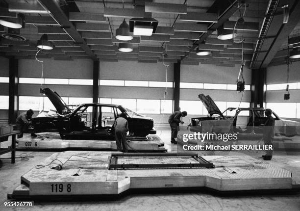 Chaîne de montage de l'usine Volvo à Kalmar, Suède.