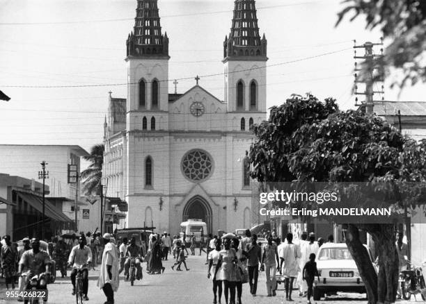 Façade de la cathédrale du Sacré-C?ur de Lomé, Togo.