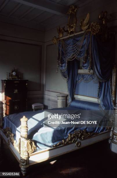 La chambre de Napoléon Bonaparte dans le Palazzina dei Mulini lors de son exil sur l'île d'Elbe, à Portoferraio, Italie.
