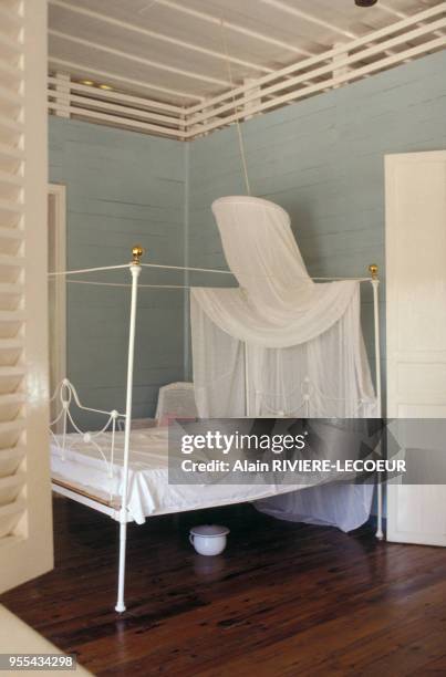 Intérieur d'une maison créole typique à Mahé, Seychelles.