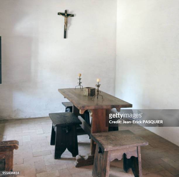La salle de conférence de Chistophe Colomb dans le monastère de Santa María de la Rabida, à Palos de la Frontera, Espagne.