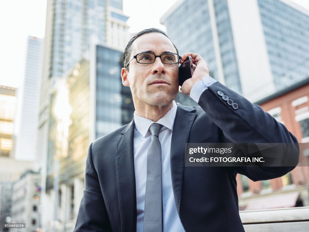 Businessman on the go
