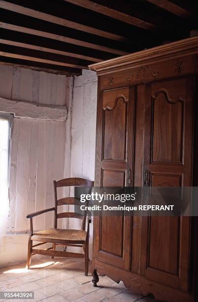 Intérieur la maison de maître de l'écomusée de Marquèze, à Sabres, dans les Landes, France.