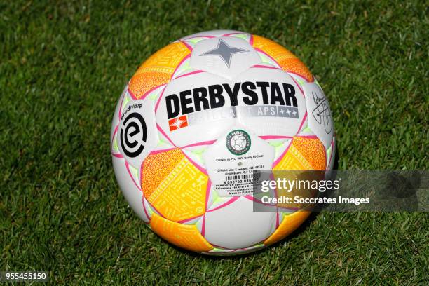 The new matchball Derbystar for season 2018-2019 during the Dutch Eredivisie match between Willem II v Vitesse at the Koning Willem II Stadium on May...