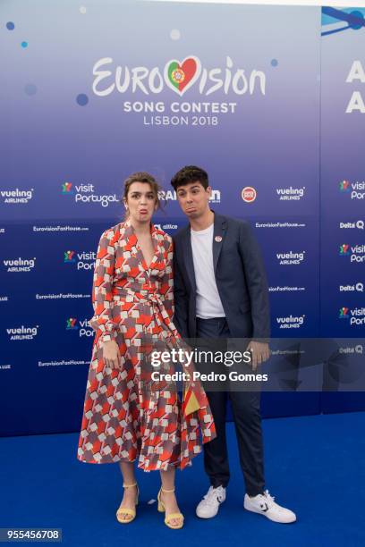 Amaia and Alfred of Spain attends the red carpet before the Eurovision private party on May 6, 2018 in Lisbon, Portugal.