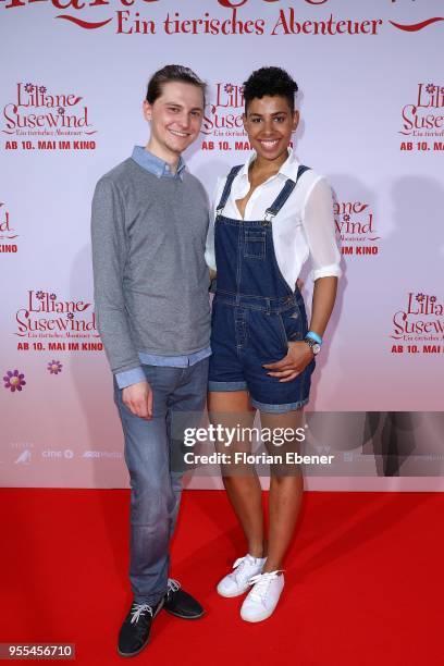 Emil Schwarz and Pia Leo Kadia during the premiere of 'Liliane Susewind - Ein tierisches Abenteuer' at Cinedom on May 6, 2018 in Cologne, Germany.