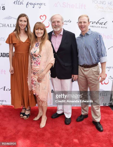 Katherine Flynn, Jane Seymour, James Keach and Kristopher Keach attend The Open Hearts Foundation's 2018 Young Hearts Spring Event honoring Alliance...