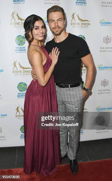 Derek Hough and Hayley Erbert attend the Steve Irwin Gala Dinner 2018 at SLS Hotel on May 5, 2018 in Beverly Hills, California.