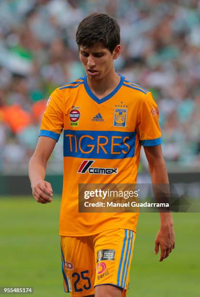 Jurgen Damm of Tigres looks on after the quarter finals second leg match between Santos Laguna and Tigres UANL as part of the Torneo Clausura 2018...