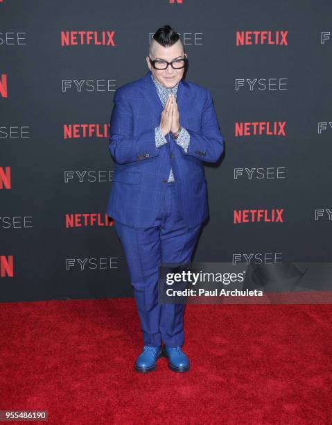 Lea DeLaria attends the Netflix FYSEE Kick-Off at Netflix FYSEE At Raleigh Studios on May 6, 2018 in Los Angeles, California.