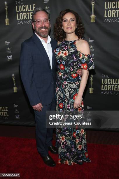 Jeremy Shamos and Laura Benanti attend the 33rd Annual Lucille Lortel Awards on May 6, 2018 in New York City.