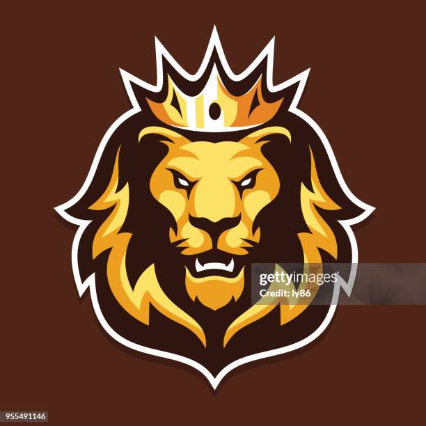 lion king - lion head illustration stock illustrations