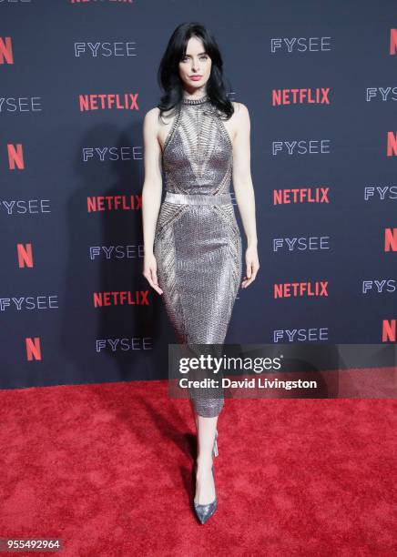 Krysten Ritter attends the Netflix FYSEE Kick-Off at Netflix FYSEE At Raleigh Studios on May 6, 2018 in Los Angeles, California.