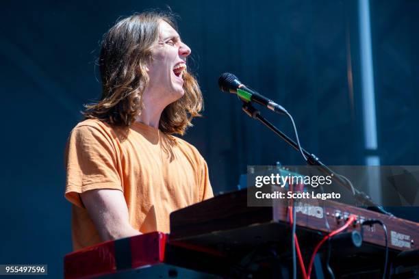 Band member of the band Parcels performs during Day 3 at Shaky Knees Festival at Atlanta Central Park on May 6, 2018 in Atlanta, Georgia.