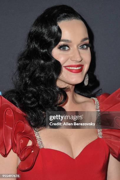 Singer/judge Katy Perry arrives at ABC's "American Idol" show on May 6, 2018 in Los Angeles, California.