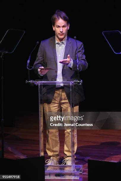 Mike Birbiglia speaks onstage during the 33rd Annual Lucille Lortel Awards on May 6, 2018 in New York City.|