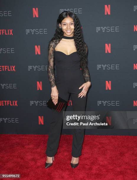 Sierra Capri attends the Netflix FYSEE Kick-Off at Netflix FYSEE At Raleigh Studios on May 6, 2018 in Los Angeles, California.