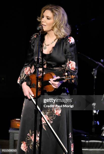 Alison Krauss performs at "An Evening with Mavis Staples and Special Guests" during the 2018 Kennedy Center Spring Gala at the Kennedy Center for the...