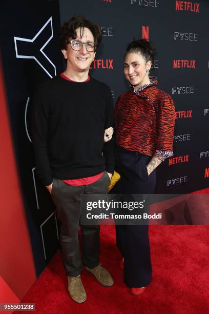 Paul Rust and Lesley Arfin attend the Netflix FYSEE Kick-Off Event at Netflix FYSEE At Raleigh Studios on May 6, 2018 in Los Angeles, California.