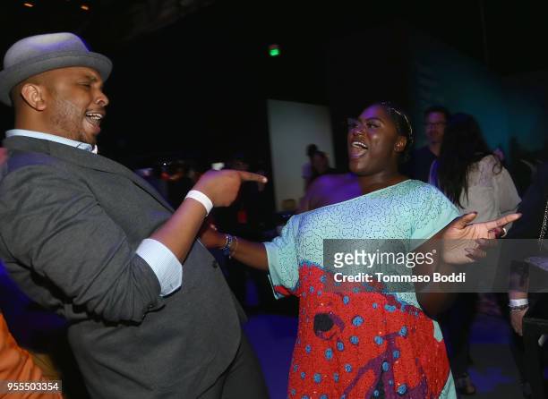 Justin Simien and Danielle Brooks attend the Netflix FYSEE Kick-Off at Netflix FYSEE At Raleigh Studios on May 6, 2018 in Los Angeles, California.