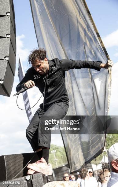 Singer Jason Aalon Butler of The Fever 333 performs at Charlotte Motor Speedway on May 6, 2018 in Charlotte, North Carolina.