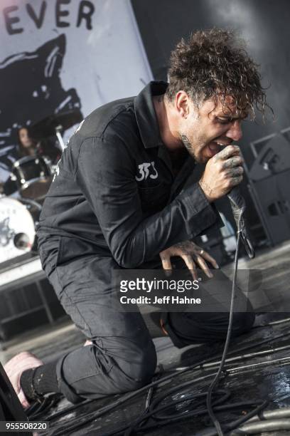 Singer Jason Aalon Butler of The Fever 333 performs at Charlotte Motor Speedway on May 6, 2018 in Charlotte, North Carolina.