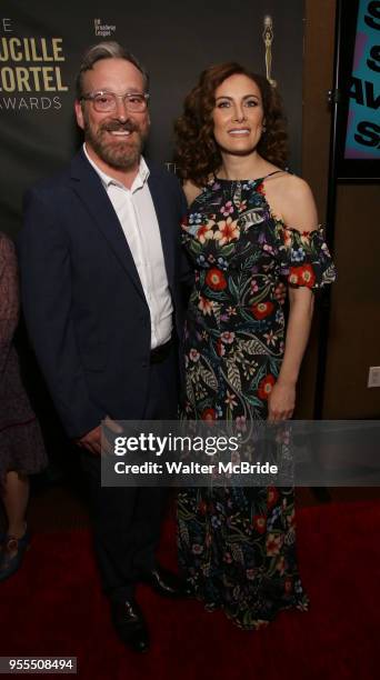 Jeremy Shamos and Laura Benanti attend the 33rd Annual Lucille Lortel Awards on May 6, 2018 in New York City.