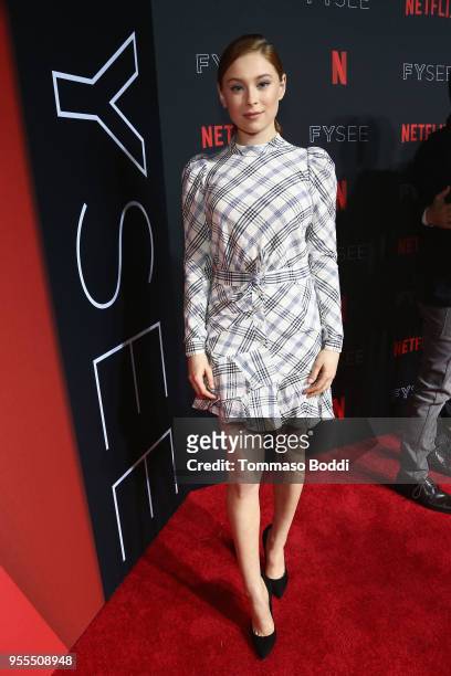 Mina Sundwall attends the Netflix FYSEE Kick-Off Event at Netflix FYSEE At Raleigh Studios on May 6, 2018 in Los Angeles, California.