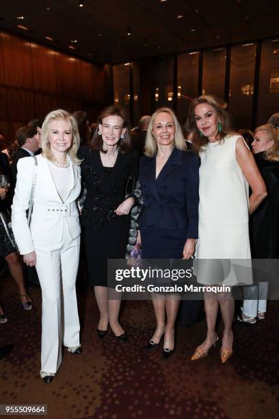 Hilary Geary Ross, Lally Weymouth, Judy Taubman and Cece Cord during the Through The Kitchen Benefit For Cancer Research Institute on May 6, 2018 in...