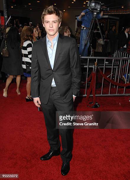 Xavier Samuel attends the premiere of Summit Entertainment's "The Twilight Saga: New Moon" at Mann's Village Theatre on November 16, 2009 in...
