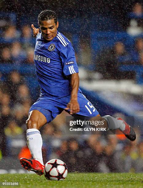 Chelsea's French midfielder Florent Malouda in action during their UEFA Champions League Group D match against Apoel Nicosia at Stamford Bridge,...