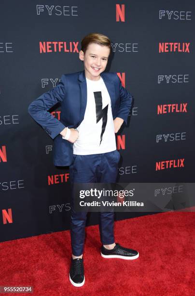 Maxwell Jenkins attends the Netflix FYSee Kick Off Party at Raleigh Studios on May 6, 2018 in Los Angeles, California.