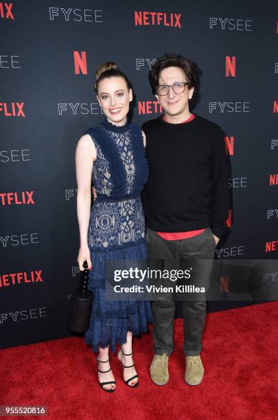 Gillian Jacobs and Paul Rust attends the Netflix FYSee Kick Off Party at Raleigh Studios on May 6, 2018 in Los Angeles, California.