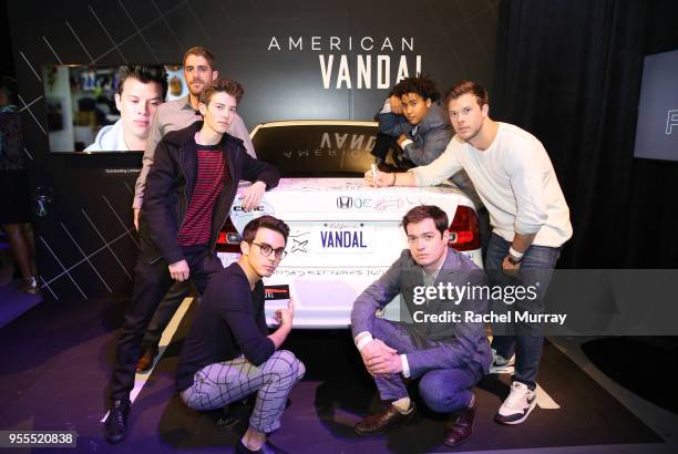 Tony Yacenda, Griffin Gluck, Tyler Alvarez, Daniel Perrault, Lou Wilson, and Jimmy Tatro attend the Netflix FYSee Kick Off Party at Raleigh Studios...