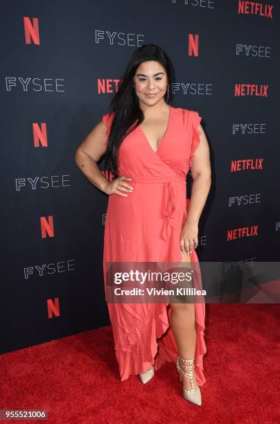 Jessica Marie Garcia attends the Netflix FYSee Kick Off Party at Raleigh Studios on May 6, 2018 in Los Angeles, California.