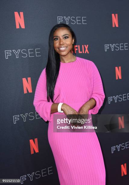 Nia Jervier attends the Netflix FYSee Kick Off Party at Raleigh Studios on May 6, 2018 in Los Angeles, California.