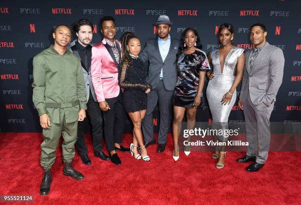 DeRon Horton, John Patrick Amedori, Marque Richardson, Logan Browning, Justin Simien, Ashley Blaine Featherson, Antoinette Robertson, and Brandon P....