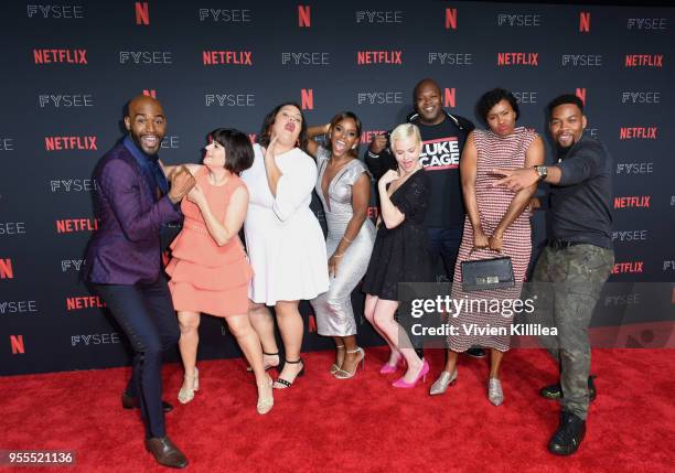 Karamo Brown, Rebekka Johnson, Britney Young, Antoinette Robertson, Kimmy Gatewood, Cheo Hodari Coker, Sydelle Noel, and Coley Mustafa Speaks attend...