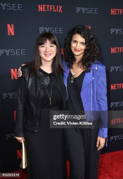 Mary Rohlich and Robia Rashid attend the Netflix FYSee Kick Off Party at Raleigh Studios on May 6, 2018 in Los Angeles, California.